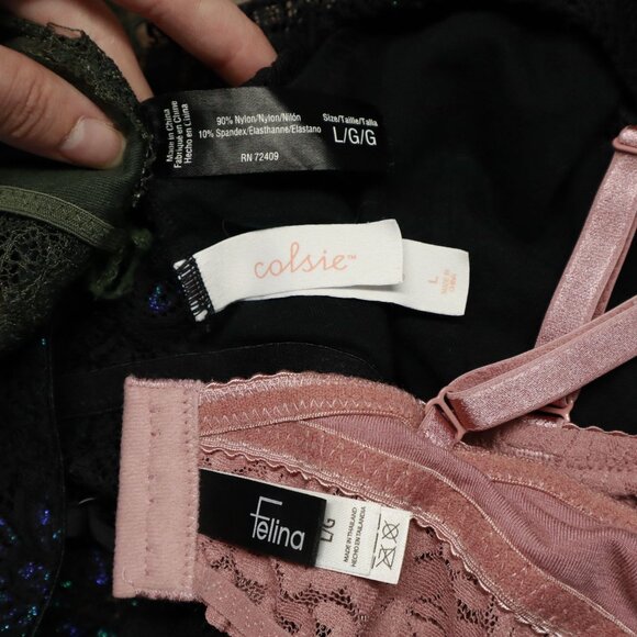 Lace Bralette Bundle Womens L Multi Whimsigoth Feminine Romantic Coquette Sexy - Picture 5 of 16